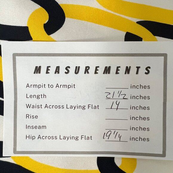 Milly New York Womens Silk Chain Print Pencil Skirt Yellow Black White size 4 - Picture 10 of 10